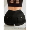 DOMETOUR Women's Elastic Tights Hip-up Bottom-up Pants Pocket Buttons Yoga Pants Yoga Pants - 3 of 4