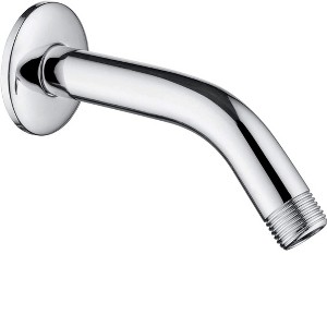 BRIGHT SHOWERS 6 Inch Brass Shower Arm with Flange for Wall Mount Fixed and Handheld Shower Head - 1 of 4