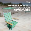Bliss Hammocks Folding Beach Chair, Adjustable Recliner, Outdoor Backpack Seat with Canopy and Storage Pouch, 275 lb Capacity, Palm Tree - 2 of 4