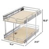 LOVMOR 2 Tier Individual Pull Out Cabinet Organizer, Slide Out Wood Shelves Organizers, Pull Out Drawers Organization and Storage for Kitchen Cabinet - 3 of 4