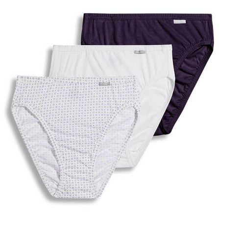 Jockey Womens Elance French Cut 3 Pack Underwear French Cuts 100% Cotton 7  Clear Waters/dotted Paisley Pastel/pinot Noir : Target