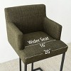 Set of 2 Upholstered Bar Stools with Armrests, 28.5" Seat Height Counter Chairs with Black Metal Sled Legs for Kitchen Island-Maison Boucle - 4 of 4