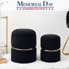 Comfortable Round Upholstered Storage Ottoman - 4 of 4