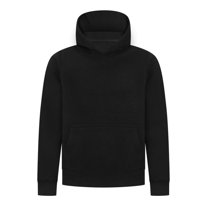 EVERYDAY KIDS Boys Pullover Hoodie – Soft Fleece Hooded Sweatshirt with Pockets, Black, Size 2T