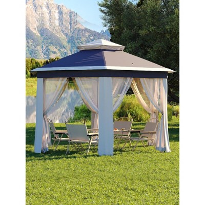 WhizMax Pop Up Adjustable Hexagonal Instant Outdoor Waterproof Gazebo Tent with Mosquito Netting And UV Protection