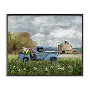 Stupell Industries Vintage Blue Truck in Meadow Framed Giclee Art - 1 of 4