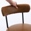 Counter Height Bar Stools Set of 2, 26 Inch Bar Stools Chairs with Back, Dining Chairs Thick Cushions and Metal Legs for Kitchen,Dining Room - 4 of 4