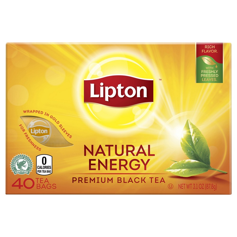 UPC 041000334399 product image for Lipton Natural Energy Premium Black Tea - 40ct | upcitemdb.com