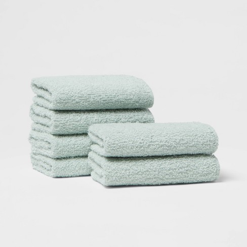 Super Soft Small Towels 100% Cotton 15 Pack Wash Cloths Green
