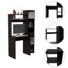 NicBex Home Office Desk 38.7" W Modern Computer Desk with 6 Open Storage Shelves and Wooden Frame for Office, Study, Living Room - 3 of 4