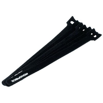 Monoprice Hook and Loop Fastening Cable Ties, 9in, 50 pcs/pack, Black