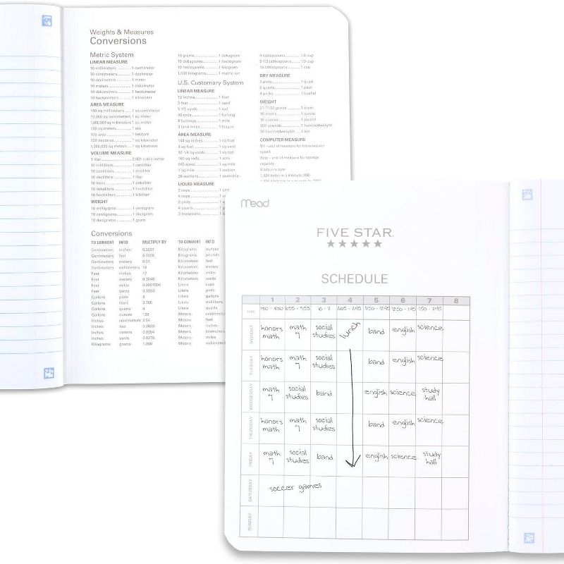 Five Star 80pg Wide Ruled Composition Notebook 9.75&#34;x7.5&#34;, 5 of 9