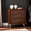 Oren Modern Bedside Table with Drawers - Brown - SEI - 2 of 4