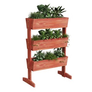 Artloge 3 Tiers Vertical Raised Garden Bed Elevated Wood Horticulture Planter Box Stand with Legs for Growing Vegetable Flower Herbs - 1 of 4