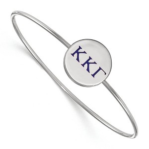 Black Bow Jewelry Sterling Silver Kappa Kappa Gamma Greek Life Bangle Bracelet 7 Inch - 1 of 3