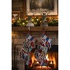 Holiday Deer Stocking Holders –14 Inch Metal 2 x Set of 2 for Mantel by Kalalou - 2 of 3