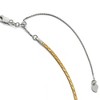 Black Bow Jewelry 2.5mm 14k Two Tone Gold Reversible Omega Chain Necklace, 16-20 Inch - 3 of 4