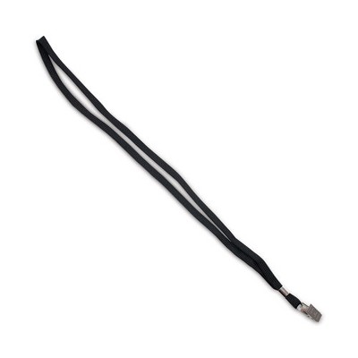 Advantus Deluxe Safety Lanyards, Metal Clip Fastener, 36" Long, Black, 24/Box