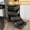 Garvee Makeup Vanity Desk with Lights & Power Outlet-Corner Vanity Table with 5 Rotating Drawers, for Bed Room - 2 of 4