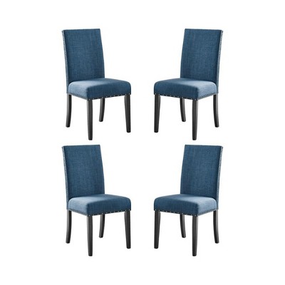 New Classic Furniture, Crispin Marine Blue Solid Wood Dining Chair (Set of 4)