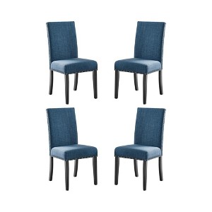 New Classic Furniture, Crispin Marine Blue Solid Wood Dining Chair (Set of 4) - 1 of 4