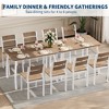 5 Piece Metal Frame Kitchen Table and Chair Set, with Chamfer Design - 2 of 4