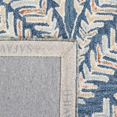 Capri Blue and Ivory Hand-Tufted Wool Area Rug