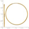 Black Bow Jewelry 14k Yellow Gold Hollow Endless Hoop Earrings, 1.25mm x 40mm (1.5 Inch) - 3 of 4
