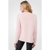 JENNIE LIU Women's 100% Cashmere Button Front Long Sleeve Crewneck Cardigan Sweater - 2 of 4