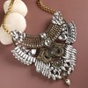 SOHI Women's Crystal Silver Party Statement Necklace - 2 of 4