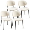 NicBex 4pc Dining Chair Modern Upholstered Curved Backrest & Metal Legs Side Chair Dining Room Kitchen Furniture - 4 of 4