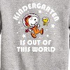 Boys' - Peanuts - Kindergarten Is Out Of This World Graphic Long Sleeve Fleece Sweatshirt - 2 of 4