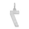 Black Bow Jewelry Sterling Silver, Athletic Collection, Small Polished Number 7 Pendant - 3 of 4
