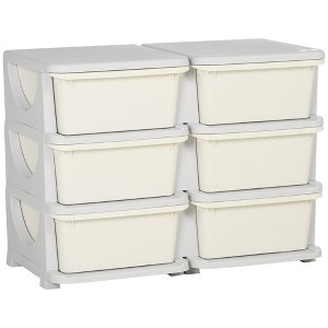 Aghana Digitals Pink Kids Storage Tower: 3-Tier 9-Drawer Dresser with Removable Bins, Rounded - 1 of 4