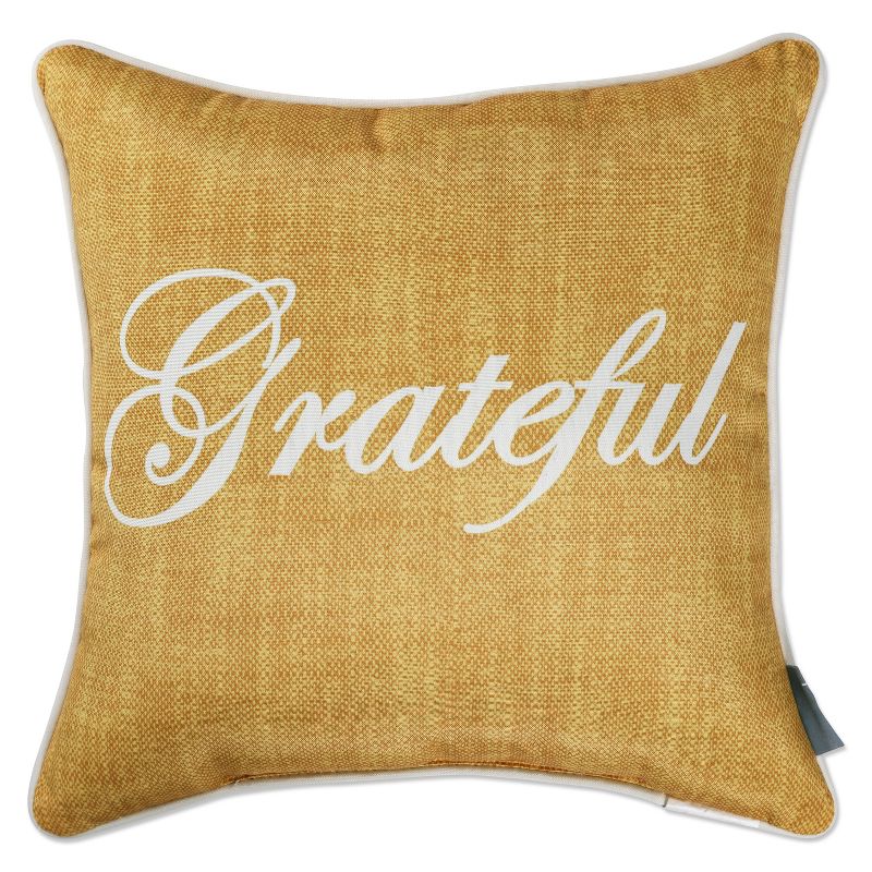 18&#34;x18&#34; Grateful Sunflowers Square Throw Pillow Yellow - Pillow Perfect, 3 of 5