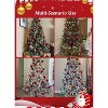 Aoibox 15 Pcs Red Velvet Christmas Tree Ornaments 3.15 Inch Shatterproof Flocked Balls with Hanging Rope for Holiday Wedding Party Decor - 3 of 4