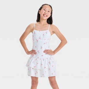 Girls' Drop Waist Strappy Tiered Dress - art class™ - 1 of 3