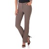 Rekucci Women’s 5 Pocket Straight Leg Pants with Stretch Waistband – Slim Fit Business Casual Trousers - Mocha, 16 - 4 of 4