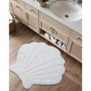 Marilyn Collection Seashell Shape Bath Rug – 100% Cotton, Ultra Plush 2200 GSM, Machine Washable Reversible Bathroom Mat – 25" x 28" Shell - 3 of 4