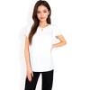 Anna-Kaci Women's Flutter Sleeve Top with Keyhole Neckline and Lightweight Textured Fabric - 2 of 4