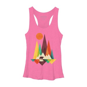 Women's Design By Humans Mountain Bear By radiomode Racerback Tank Top - 1 of 3