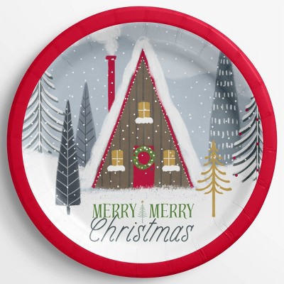 12ct Merry Merry Christmas Meal Plate - Wondershop™