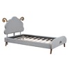 Whisen Playful Design Upholstered Platform Bed with Sheep-Shaped Headboard - 3 of 4