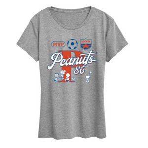 Women's - Peanuts - Soccer Jersey Short Sleeve Graphic T-Shirt - 1 of 4