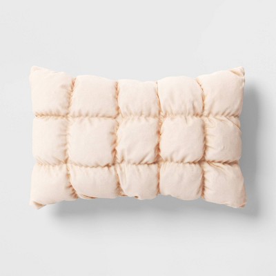 Lumbar Puffy Bread Pillow Pearl - Room Essentials™