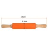 Unique Bargains Silicone Smooth Wooden Handle Non-Stick Kitchen Rolling Pin - 2 of 4