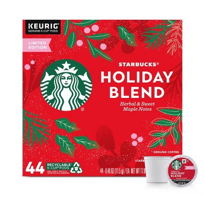 Starbucks Holiday Blend Medium Dark Roast Coffee - Keurig K-Cup Pods - 44ct