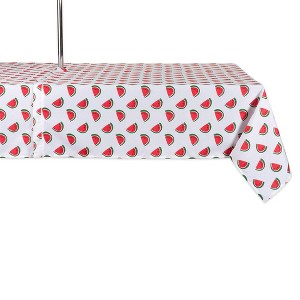 Design Imports  Watermelon Print Outdoor Tablecloth With Zipper 60X84 - 1 of 4