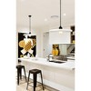Paloma 24" Modern One-Light Pendant - Dimmable Opal Glass & Steel Design - 3 of 4