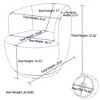 Anybear Swivel Accent Armchair Barrel Chair With Black Powder Coating Metal Ring - 4 of 4